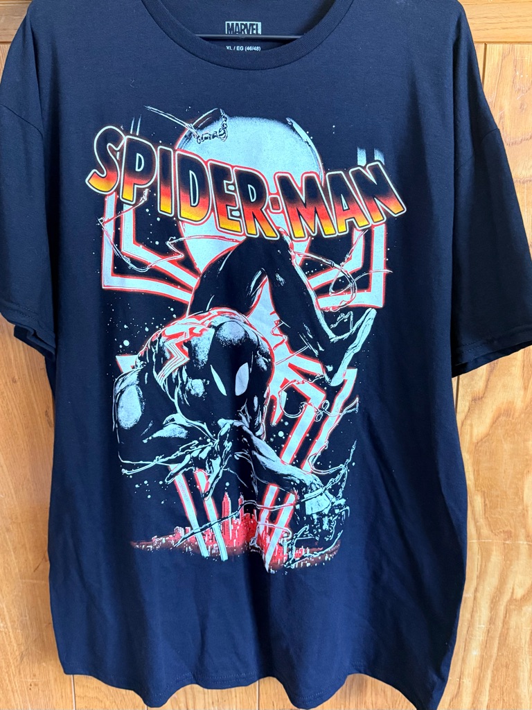 Marvel Spider-Man Graphic Tee - Black With Red And White Accents